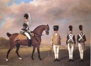 STUBBS, George Soldiers of the Tenth Light Dragoons (mk25) oil on canvas
